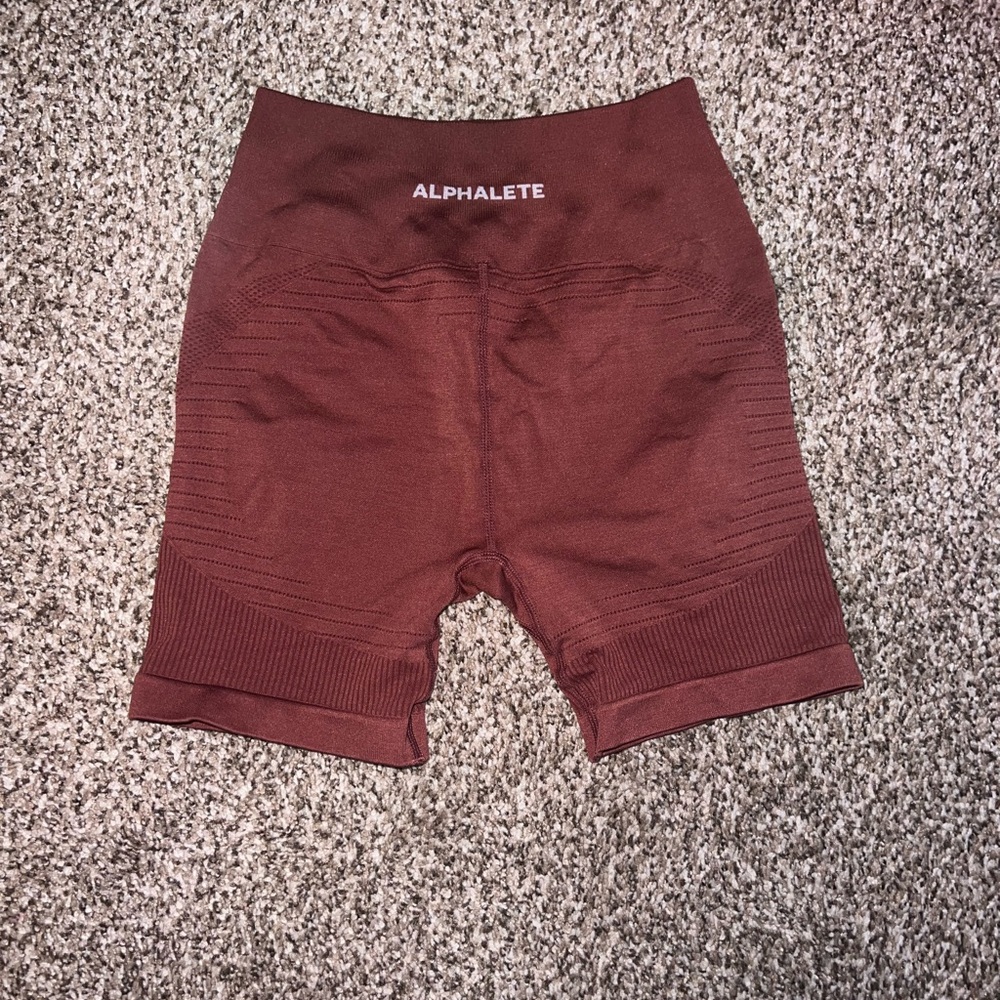 Alphalete Burgundy Seamless Shorts